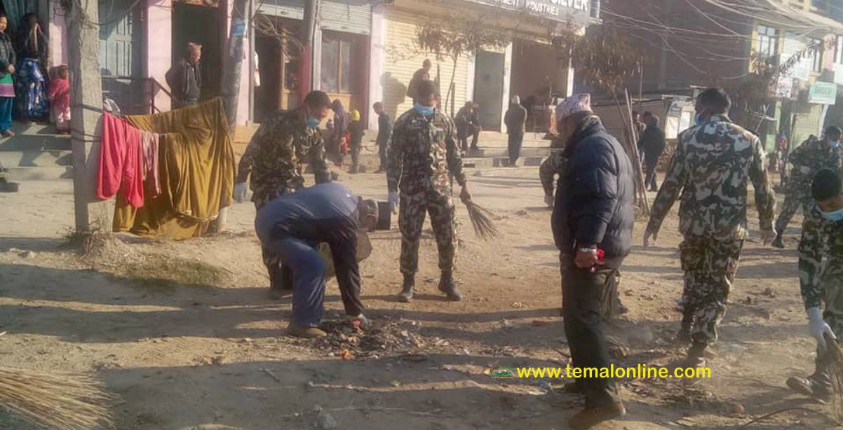 बनेपाको सरसफाईमा लागे सिडियो, सेना र प्रहरी