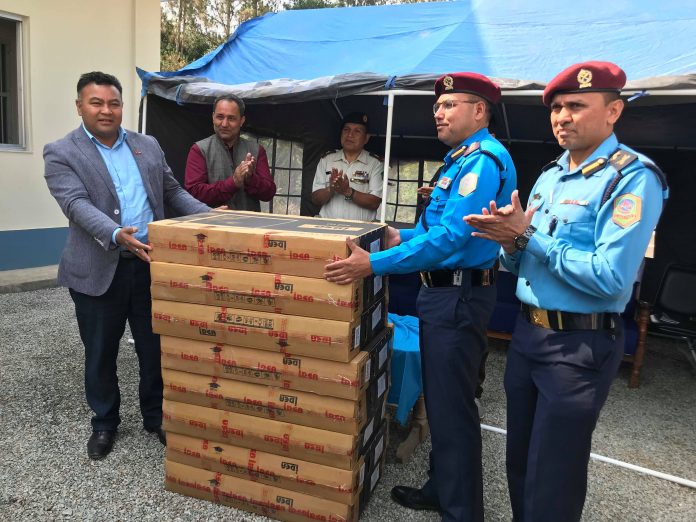 जिल्ला प्रहरी कार्यालय, काभ्रेलाई धुलिखेल नगरको १० वटा टेलिभिजन सहयोग